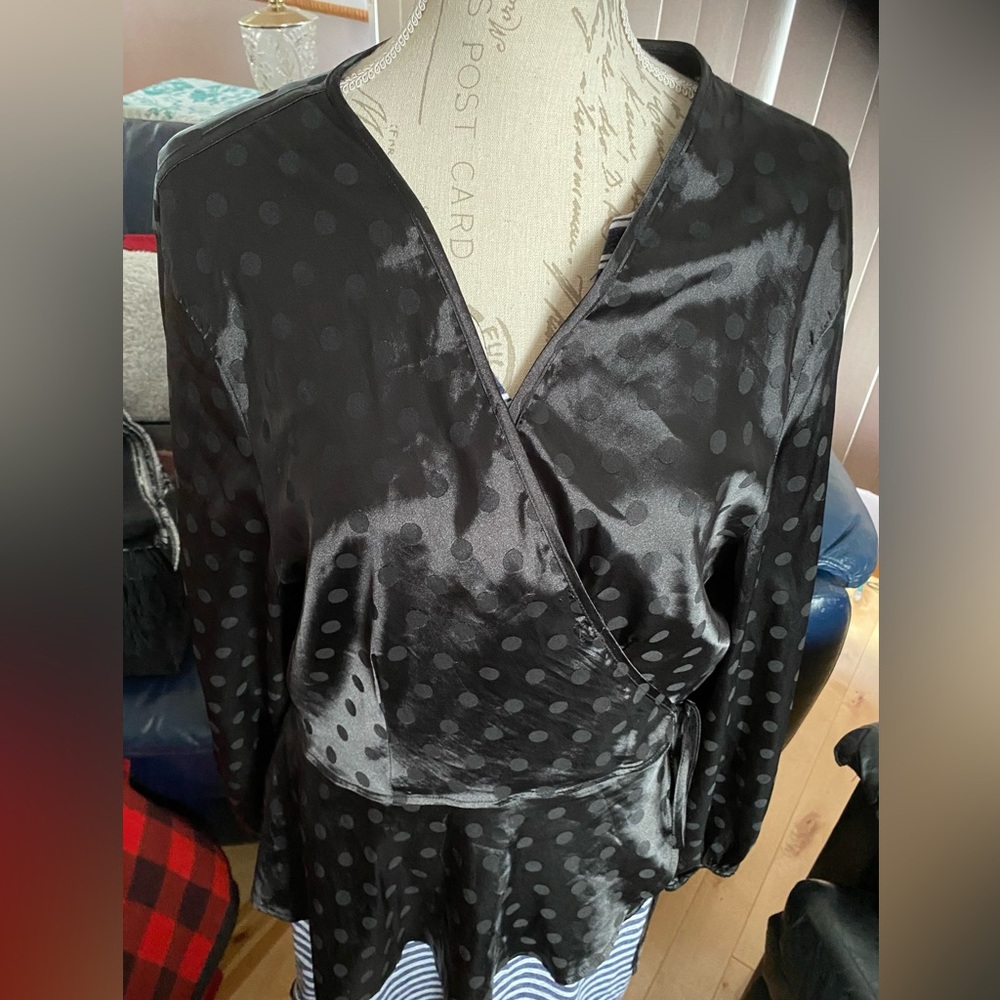 Silky wrap around Blouse